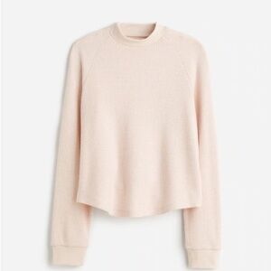 Madewell Light Pink Waffle Knit Sweater size Large